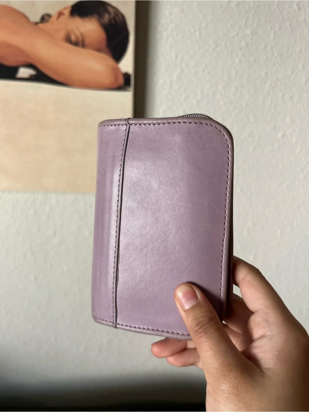 Vintage Coach Lavender Zip-Around Compact Clutch Wallet (Style 6901)